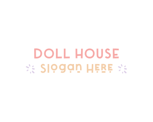 Doll - Kiddie Party Wordmark logo design