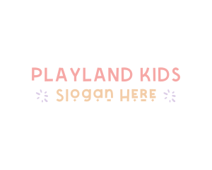 Kiddie Party Wordmark logo design