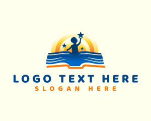 Study - Child Book Kindergarten logo design