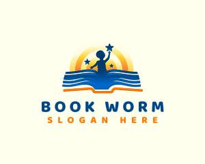 Book - Child Book Kindergarten logo design