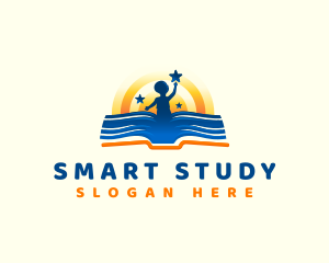 Study - Child Book Kindergarten logo design
