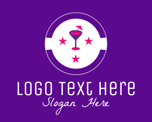 Cocktail Party Drink Logo