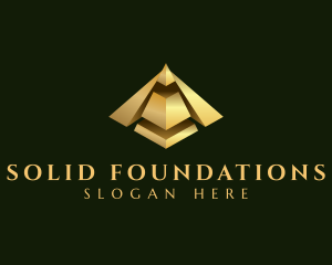 Gold Mine - Pyramid Investment Banking logo design