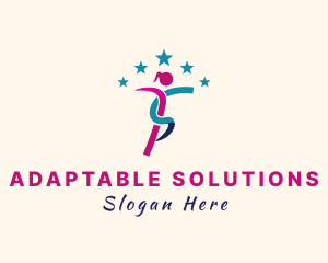 Female Gymnastics Athlete  logo design