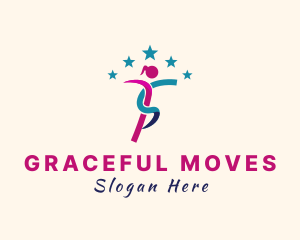 Female Gymnastics Athlete  logo design