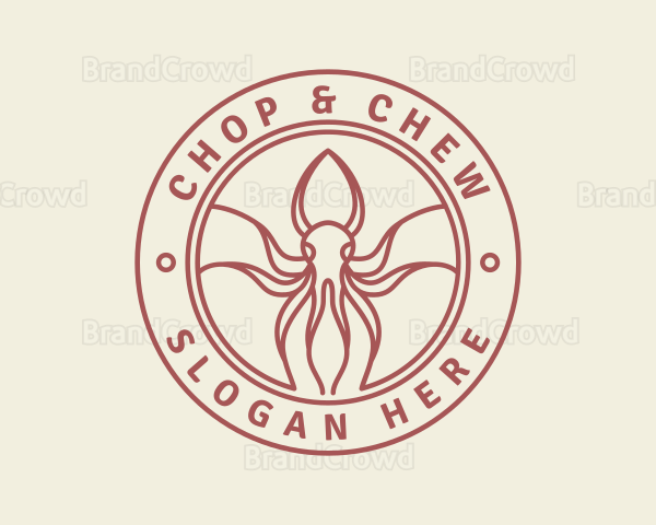 Seafood Squid Restaurant Logo