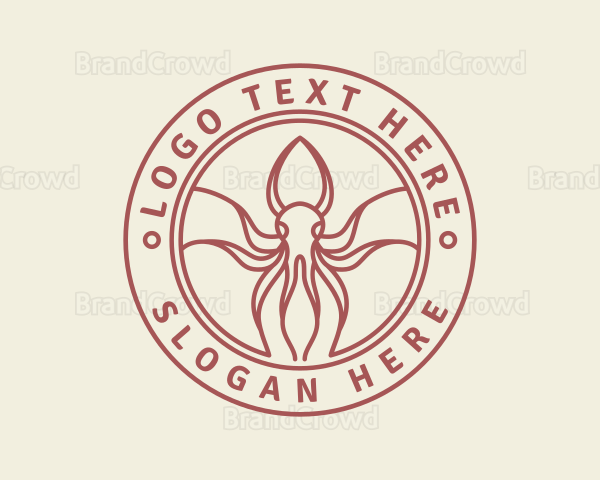 Seafood Squid Restaurant Logo