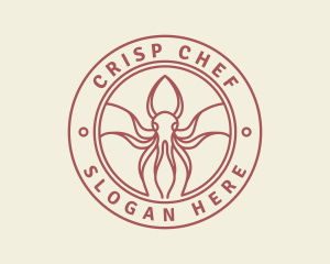 Seafood Squid Restaurant logo design