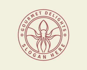 Seafood Squid Restaurant logo design