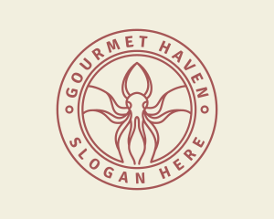 Seafood Squid Restaurant logo design