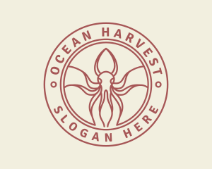 Aquaculture - Seafood Squid Restaurant logo design