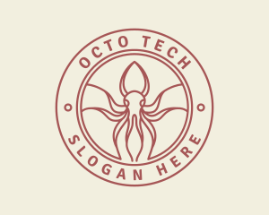 Seafood Squid Restaurant logo design