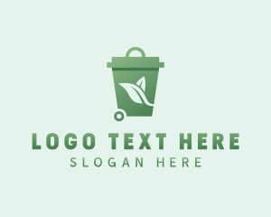 Recycling Bin - Eco Trash Disposal logo design