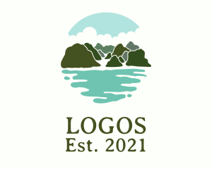 Nation - Island Tropical Vacation logo design