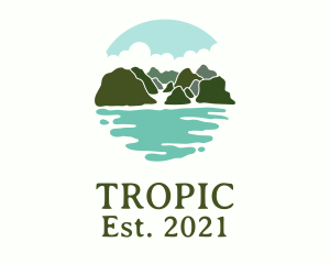 Island Tropical Vacation logo design