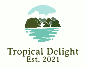 Island Tropical Vacation logo design