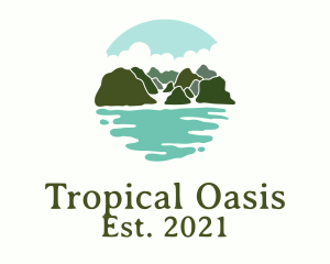 Island Tropical Vacation logo design