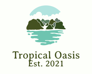 Island - Island Tropical Vacation logo design