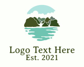 Island - Island Tropical Vacation logo design