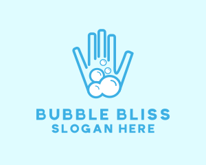 Bubble - Bubble Soap Hand Sanitizer Clean logo design