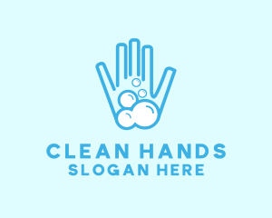 Hygiene - Bubble Soap Hand Sanitizer Clean logo design