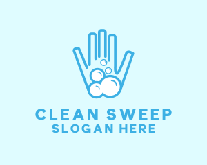 Hygiene - Bubble Soap Hand Sanitizer Clean logo design