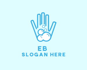 Bubble Soap Hand Sanitizer Clean logo design