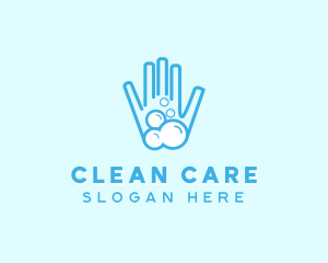 Bubble Soap Hand Sanitizer logo design