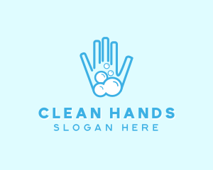 Bubble Soap Hand Sanitizer logo design