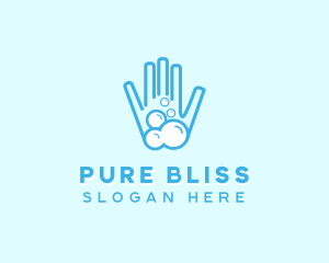 Soap - Bubble Soap Hand Sanitizer logo design