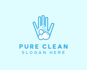 Bubble Soap Hand Sanitizer logo design