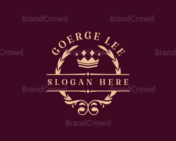 Royalty Crown Wreath Logo