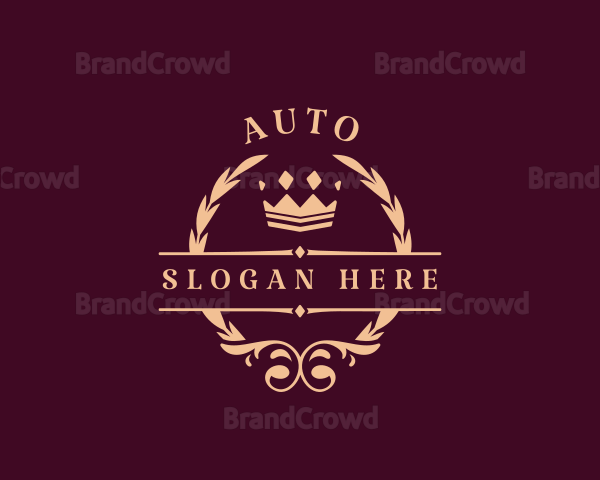 Royalty Crown Wreath Logo