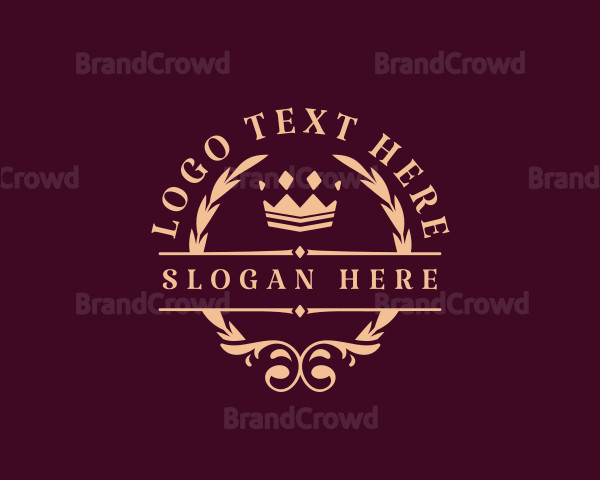 Royalty Crown Wreath Logo