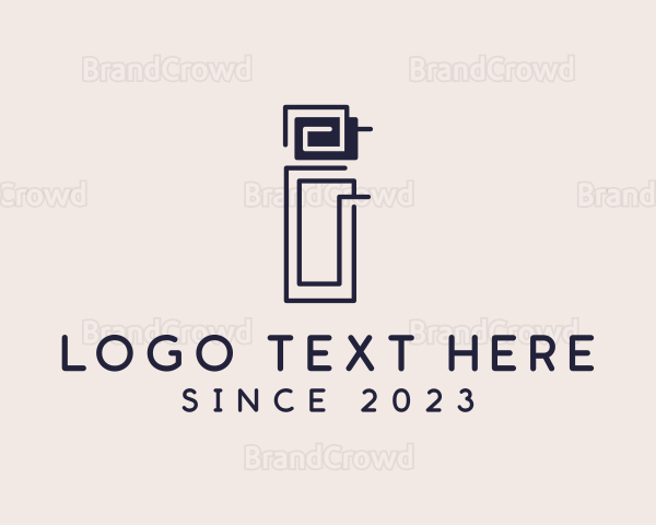 Minimalist Monoline Letter I Business Logo