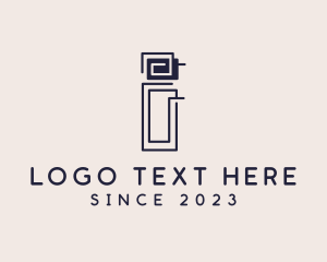 Legal - Minimalist Monoline Letter I Business logo design
