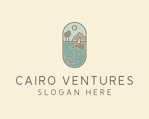 Lake Yacht Travel logo design