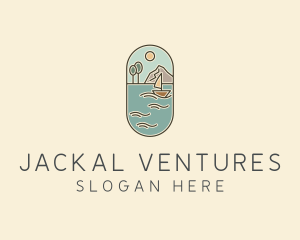 Lake Yacht Travel logo design