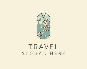 Lake Yacht Travel logo design