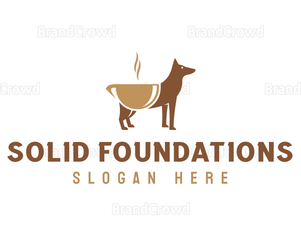 Dog Coffee Cup Logo