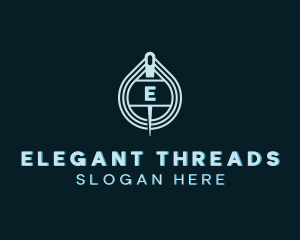 Knitting Needle Thread logo design