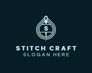 Knitting Needle Thread logo design