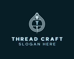 Knitting Needle Thread logo design