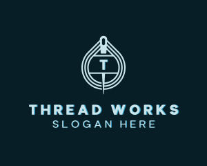 Knitting Needle Thread logo design