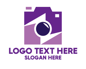 Instagram Vlogger - Purple Media Camera logo design