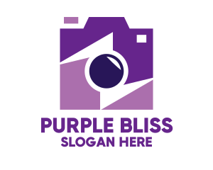 Purple Media Camera logo design