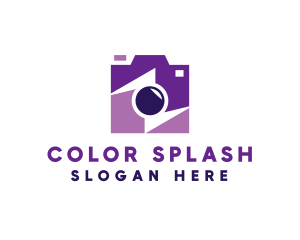 Purple Media Camera logo design