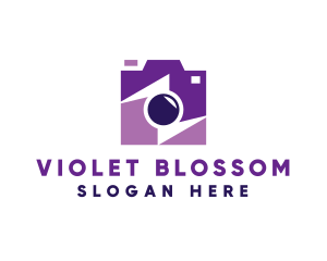 Purple Media Camera logo design