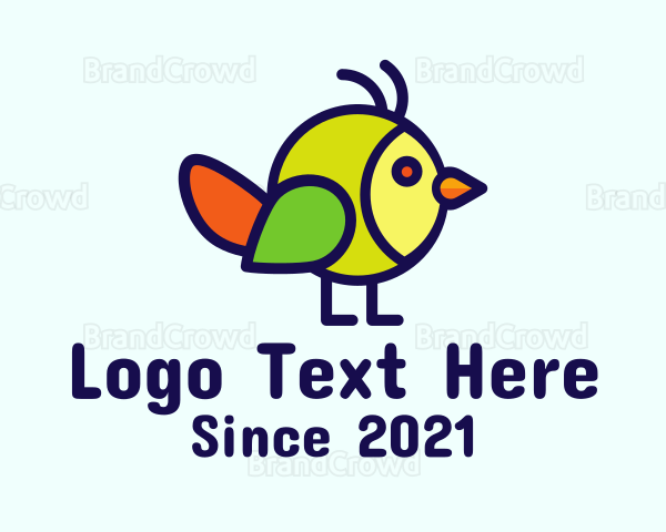 Multicolor Baby Bird Logo