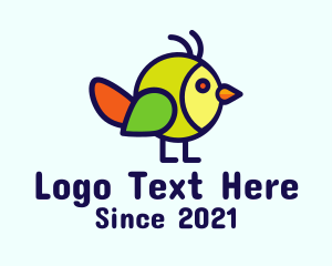 Chickadee - Multicolor Baby Bird logo design